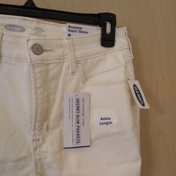 NWT Old Navy White Rockstar Skinny Jeans (8) - Picture 2 of 4